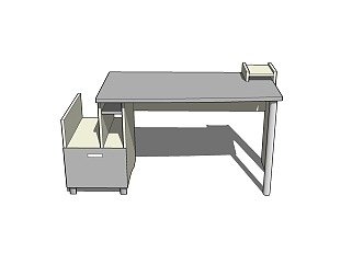   现代 简约办公桌草图大师模型，办公桌sketchup模型下载