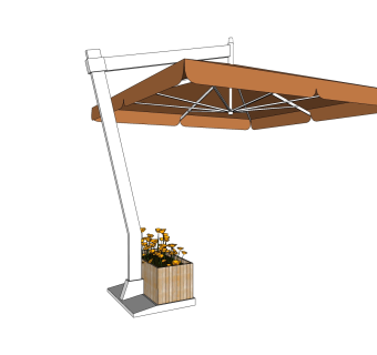 现代雨棚遮阳棚，SU模型免费下载