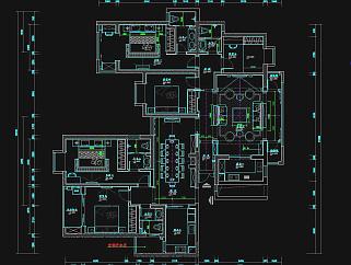 别墅效果图施工图一套，CAD建筑图纸免费下载