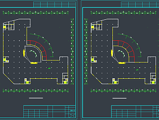 五层商场设计CAD施工图，办公空间CAD施工图纸下载