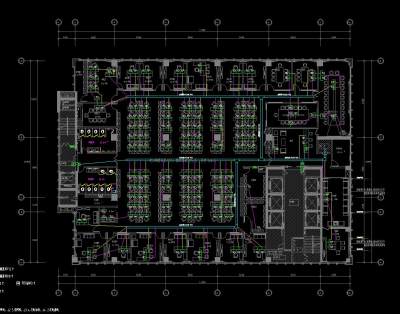 集团办公室弱电平面图施工图CAD图纸