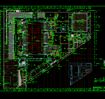 现代体育中心景观全套cad施工图，景观CAD施工图下载