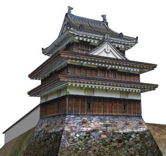 日式城堡草图大师模型下载、日式城堡su模型下载