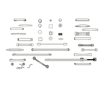 现代新中式门把手草图大师模型，门把手SU模型下载