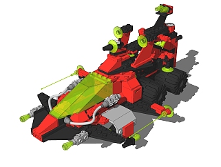 现代飞机战舰玩具草图大师模型，玩具su模型下载