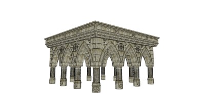 古神庙草图大师模型下载、古神庙su模型下载