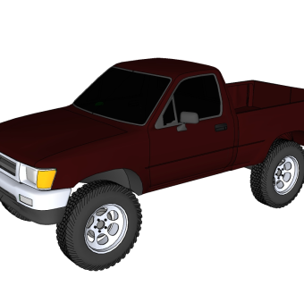 现代卡车草图大师模型，卡车sketchup模型下载