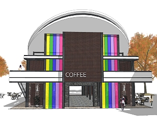 咖啡店草图大师模型，咖啡店sketchup模型下载