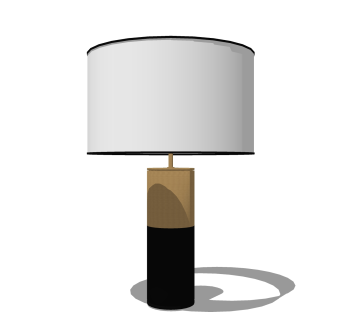 轻奢大理石台灯草图大师模型，简约台灯效果图su模型下载