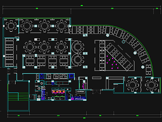 饭店施工图全套，饭店CAD平立面图下载