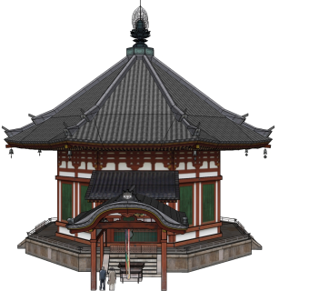 寺庙草图大师模型下载、寺庙su模型下载