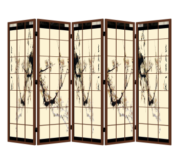 中式屏风免费su模型，屏风skp模型下载