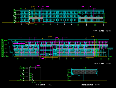 师范大学统计楼建筑施工图，教学楼CAD施工图纸下载