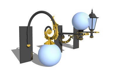 欧式造型壁灯组合草图大师模型，造型壁灯组合sketchup模型下载