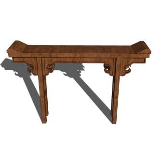  现代端景条案草图大师模型，端景条案sketchup模型下载