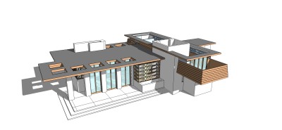 赖特作品别墅居住建筑草图大师模型下载