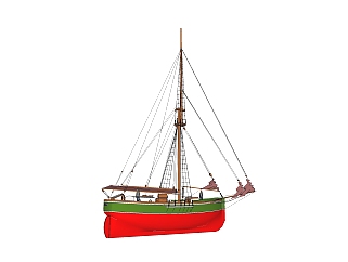 现代帆船<em>免费su</em>模型，现代帆船sketchup模型，帆船草图...