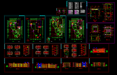 全套幼儿园建筑施工图，幼儿园CAD图纸下载