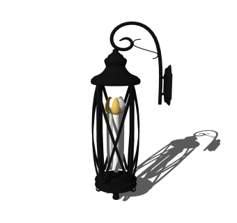 欧式壁灯草图大师模型，壁灯SKB文件下载