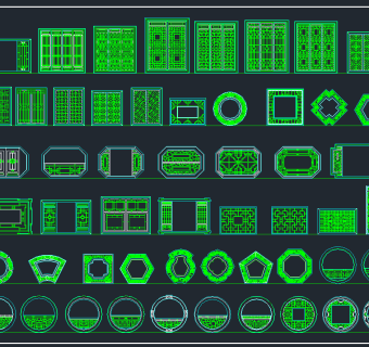 原创千种门窗CAD图库，门窗CAD图纸下载