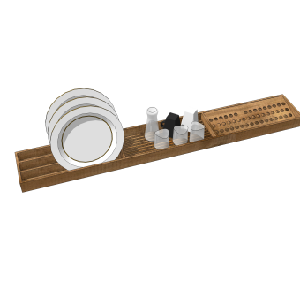 碟杯架草图大师模型，杯碟架SU模型下载