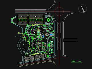 厂区景观规划设计施工图CAD图纸下载