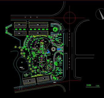 厂区景观规划设计施工图CAD图纸下载