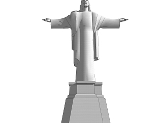 耶稣<em>基督</em>雕塑su模型,摆件草图大师模型下载