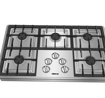 煤气灶草图大师模型，厨具sketchup模型下载