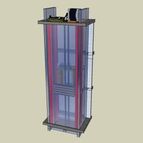 现代观光电梯su模型下载、观光电梯草图大师模型下载