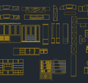 柜子CAD模型，柜子CAD图纸下载
