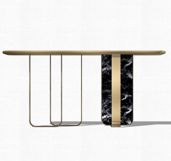 现代轻奢装饰柜单柜草图大师模型，玄关柜sketchup模型免费下载