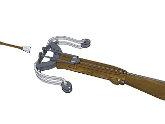 冷兵器弩箭sketchup模型下载，弩箭skb模型分享