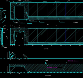 韩国烧烤施工图CAD图纸，烧烤店cad设计图施工图纸下载