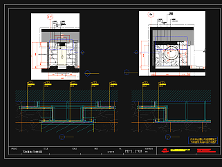  豪华酒店日式餐厅设计，餐饮CAD施工图纸下载