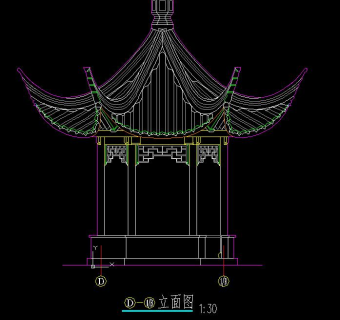 苏式亭阁CAD图纸，苏式亭阁CAD施工图下载