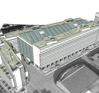 理查德·迈耶设计哈格斯塔德胡斯草图大师模型下载