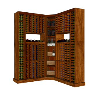 现代酒柜su模型，酒柜草图大师模型下载