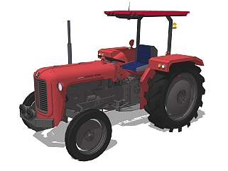 现代农业机械设备skp模型，农用机械su模型下载