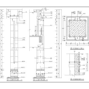 大堂吧装饰柱详图CAD图纸下载