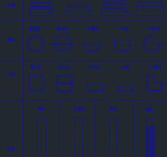 古典装饰线脚图块集，CAD装饰线施工图下载