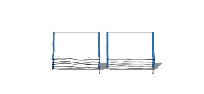 现代布艺窗帘草图大师模型下载、布艺窗帘su模型下载