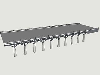 <em>现代高架桥</em>草图大师模型，高架桥sketchup模型下载