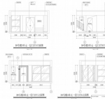 农民多高层公寓门厅电梯厅室内装修施工图