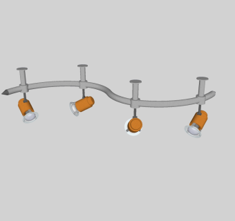 现代筒灯射灯SU模型，筒灯射灯草图大师模型下载