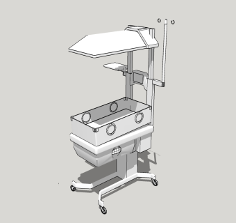  现代医疗设备草图大师模型，医疗器材sketchup模型下载