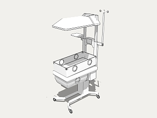  现代医疗设备草图大师模型，医疗器材sketchup模型下载