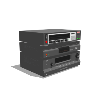 现代影碟机skp文件，影碟机草图大师模型下载
