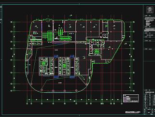 上海金融街办公楼大堂标准层施工图效果图，CAD建筑图纸免费下载