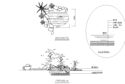 2 赤园<a href=https://www.yitu.cn/sketchup/huayi/index.html target=_blank class=infotextkey>花</a>园<a href=https://www.yitu.cn/su/7590.html target=_blank class=infotextkey>设计</a>施工图-自然式<a href=https://www.yitu.cn/su/5628.html target=_blank class=infotextkey>水</a>池立面_看图王